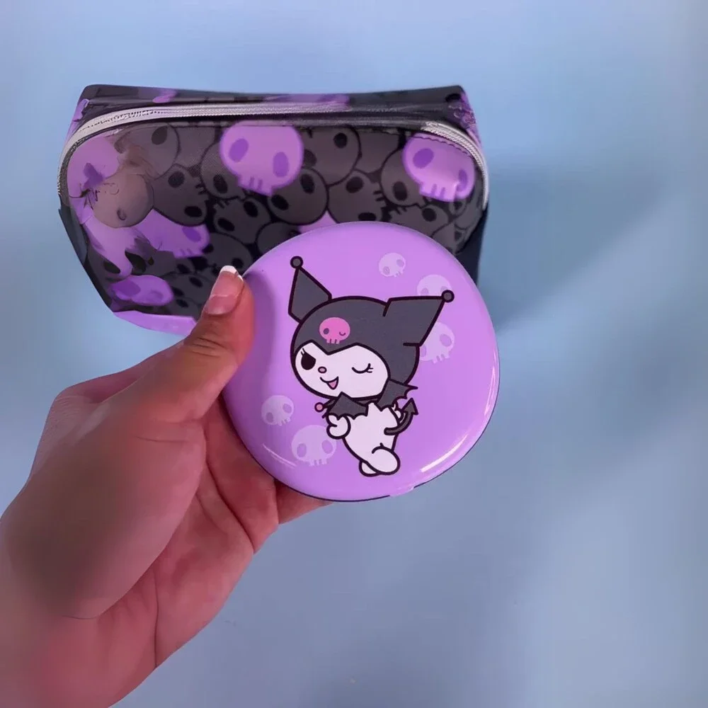 Impressions Vanity My Melody Portable Round LED Compact Mirror for Purse, Lighte